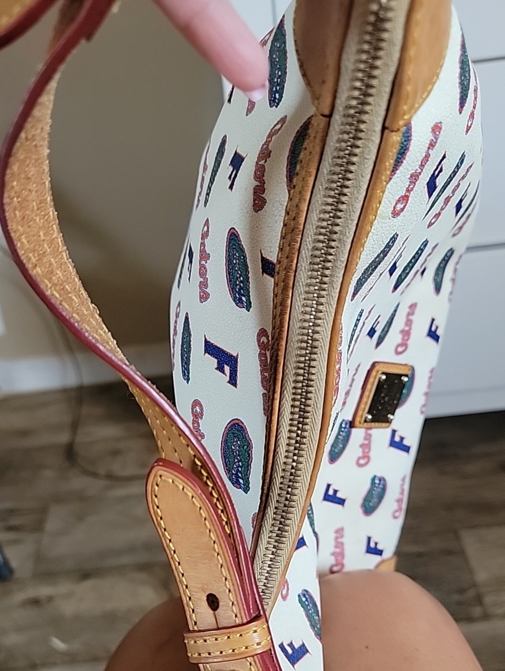 Dooney & Bourke Florida Gators Hobo Bag with Tan Trim - Picture 13 of 17